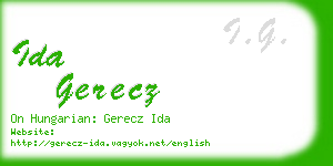 ida gerecz business card